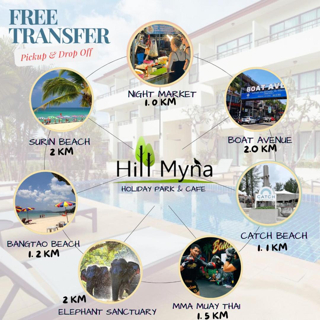 Hill Myna Holiday Park & Cafe Bãi biển Bang Tao Ngoại thất bức ảnh